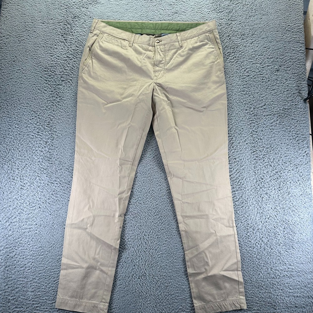 J.Lindeberg‎ Pant Mens 38x34 Brown Cotton Khakis Straight Leg Golf Performance